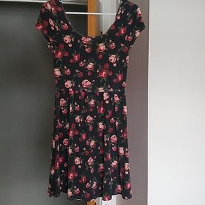 Black floral dress